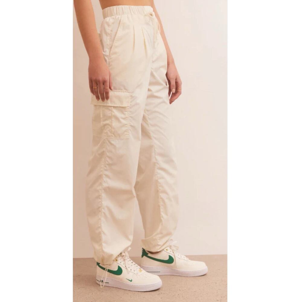 Z Supply Nylon Sandstone Cargo Pants Soft Weekend Women’s Size Large NWT